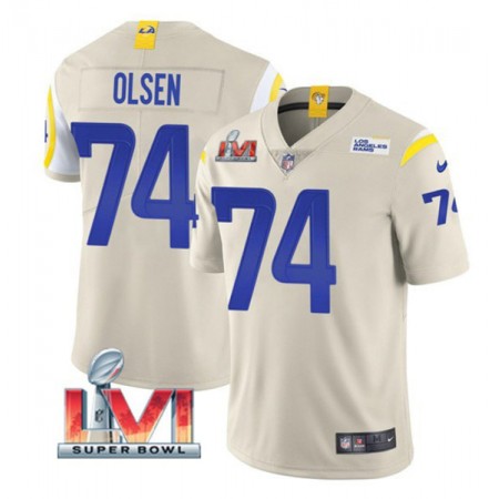 Tröjor Los Angeles Rams Merlin Olsen 74 Bone 2022 Super Bowl LVI Vapor Limited - Män